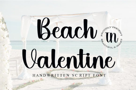 Beach in Valentine Font for Business