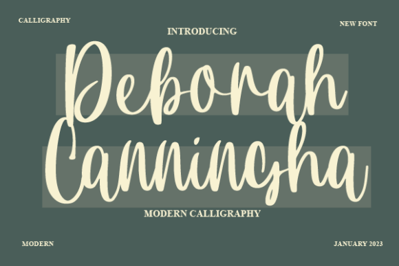 Deborah Canningha: A Modern Script Typeface