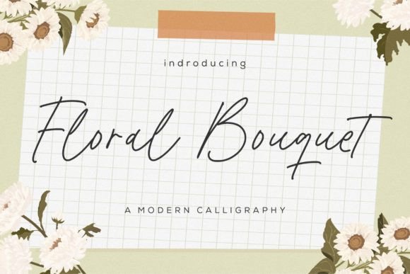Floral Bouquet Font for Web Design
