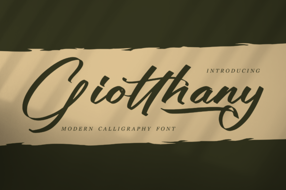 Giotthany: A Modern Calligraphy Font
