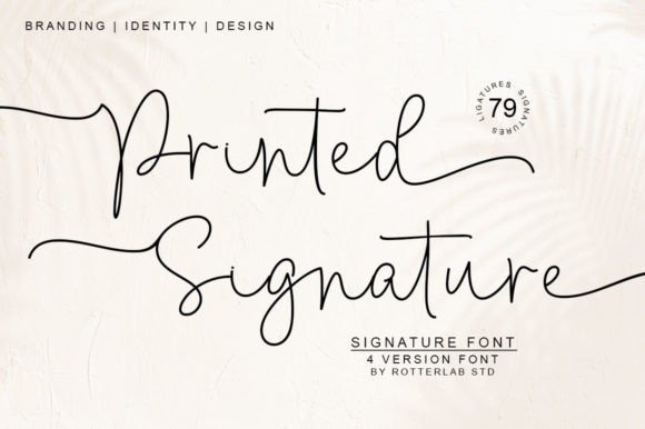 Printed Signature: A Beautiful Script Font